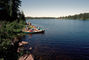 Loading the canoes.